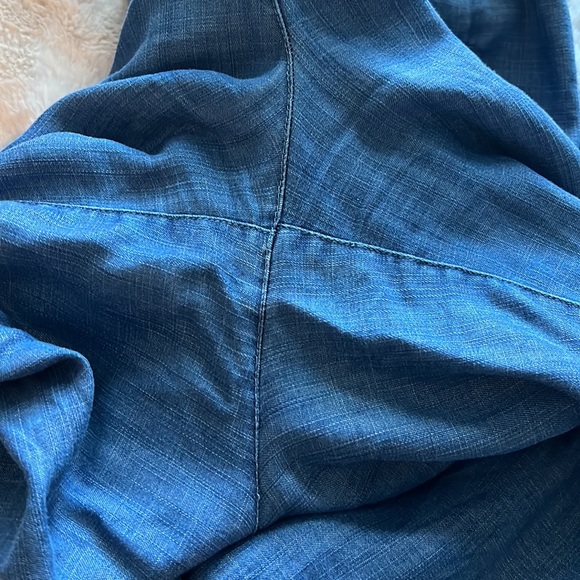 FOREVER 21 High Waist Chambray Palazzo Pants - Picture 5 of 5